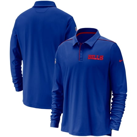 Buffalo Bills Nike Sideline Performance Team Issue UV Long Sleeve Polo - Royal