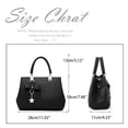 thumbnail image 3 of Women's PU Leather Tote Bag with Star Charm, Large Capacity Crossbody Shoulder Handbag with Adjustable Strap, Versatile 3-Way Wear for Work Commute Shopping Daily Use, 3 of 3