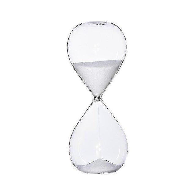 Relojes de arena de cristal con personalidad: temporizador de arena redondo de 5/30/60 minutos, negro, 30 minutos