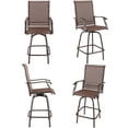 thumbnail image 1 of Gymax Tabourets de Bar Pivotants pour Patio - Ensemble de 4, Brun, 1 of 10