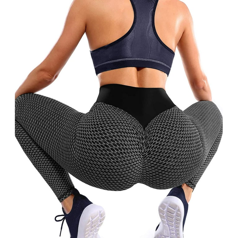 Buy A AGROSTE Women's High Waist Yoga Pants Tummy Control Workout Ruched  Butt Lifting Stretchy Leggings Textured Booty Tights Online at  desertcartINDIA
