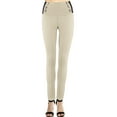 thumbnail image 1 of ClothingAve. Women's High Waist Sailor Pants Contrast Waist Banded Panels Slim Fit female Pants, 1 of 6