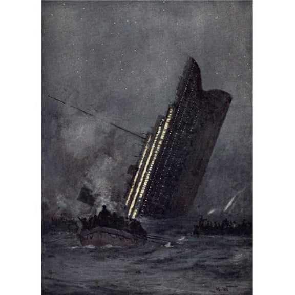 N.W. Titanic 1912 Sinking of Titanic Poster Print
