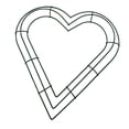 thumbnail image 2 of Marco de alambre con forma de corazón de metal para hacer coronas navideñas, ideales para bodas, Acción de Gracias y otras fiestas. 30 centimetros, 2 of 9