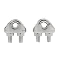 thumbnail image 4 of jinwen 2 Pieces 304 Stainless Steel Wire Rope U Bolt Cable Clamps Cord Clips for 2mm, M3, 4 of 5