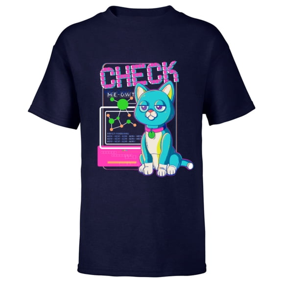 Disney PIXAR Lightyear Sox Check Me-Owt - Short Sleeve T-Shirt for Kids - Customized-Navy