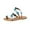 Blue, variant on SEANOPEN Deals Women's Wedding Flat Sandals, White Lace Sandals, Beach Sandals, Wedding Party Dress White Dress Sandals for Bride Comfy Dress Toe Sandals Size 9.5 Blue