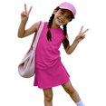 thumbnail image 4 of Grblisyd Girls Summer Outfits Solid Color Tennis Skirt Sets Sleeveless Tank Tops and Pleated Skirts 2 Piece Outfit Activewear Clothes 5-12 Years, 4 of 6