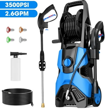 HONGGE Electric High Pressure Washer Machine 3500PSI at 2.6 GPM 110V Cold, Ideal for Cleaning Decks