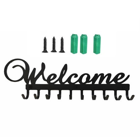 

Key Holder for Wall Mount 10 Hooks Metal Hanger Bathrom Clothes Hat Organizer
