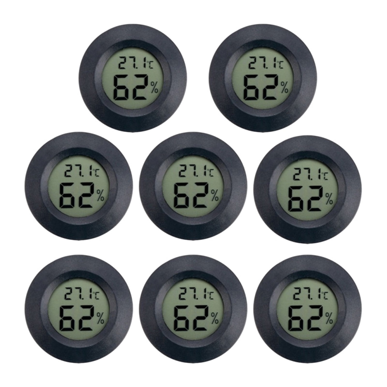 Mini LCD Digital Thermometer Hygrometer Round Temperature Humidity Tester Sensor Detector ,Compact & Portable