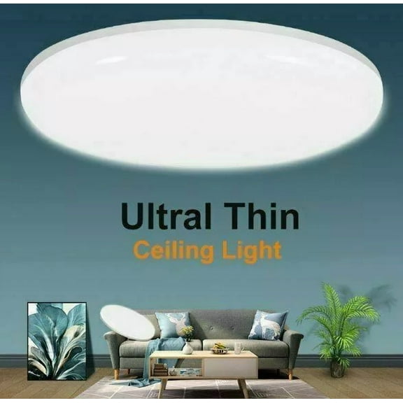 Led Ceiling Down Light Ultra Thin Flush Mount Kitchen Lamp Home Fixture 6000K