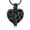 Black, variant on Hollow Heart Urn Necklace for Ashes Human / Pet Stainless Steel Memorial Ashes Pendant Keepsake Jewelry Memorial Cremation Necklace for Ashes