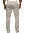 thumbnail image 4 of UTTOASFAY Mens Pants Men'S Casual Button Open Slim Fit Straight Solid Color Trousers Gray 4(S), 4 of 4