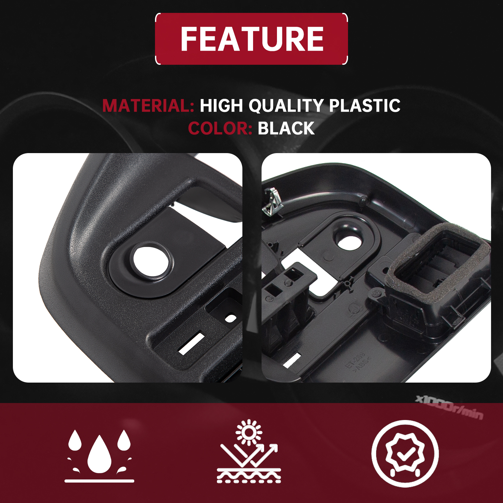 Kojem Instrument Dashboard Cover Fit for 1992-1997 Ford Bronco F150 F250 F350 Cluster Dash Panel Bezel Mat Cover Trim Replacement for F2TZ15044D70A