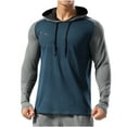 thumbnail image 2 of CYiJun Mens Athletic Hoodies Long Sleeve Fishing Shirts for Men UPF 50+ SPF UV Sun Protection Shirts Rash Guards,Blue 2XL, 2 of 5