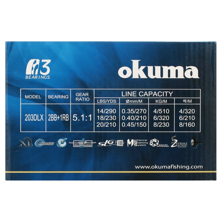 Okuma Cold Water Star Drag Line Counter Reel, Left Hand, Carbonite