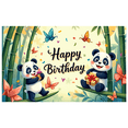 thumbnail image 2 of Cute Panda Birthday Theme Party Backdrop with Colorful Balloons and Gifts Banner Background for Photography Props Kids Celebration Event Decorations, 2 of 8