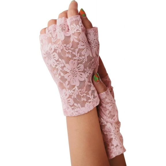 YooGuoGuo Fingerless Lace Gloves, Mesh gloves, Goth Gloves, Vintage Gloves, Gothic Accessories