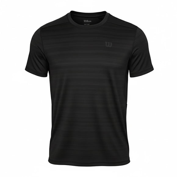 Playera Deportiva Wilson para Hombre Dual Running Manga Corta Color Negro Talla M
