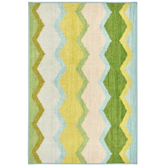 Dash & Albert Safety Net Machine Washable Rug, 8' x 10', Green
