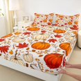 thumbnail image 3 of Manfei Thanksgiving Print Fitted Sheet Queen,Halloween Themed Skull Bedding,3pcs,1 Fitted Sheet and 2 Pillowcases, 3 of 6