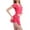 Hot Pink-01, variant on Lopeceal One Piece Swimsuit with Skirt - Tummy Control Swimdress with Sleeve Modest Bathing Suit Swim Dress