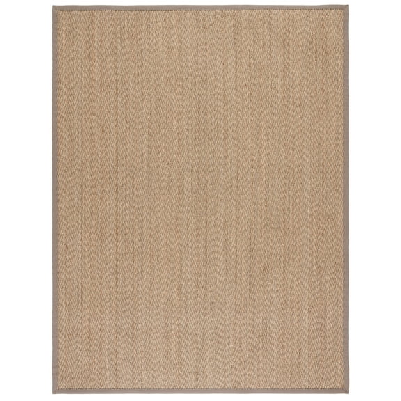 SAFAVIEH Natural Fiber Maisy Solid Area Rug, Natural/Grey, 10' x 14'