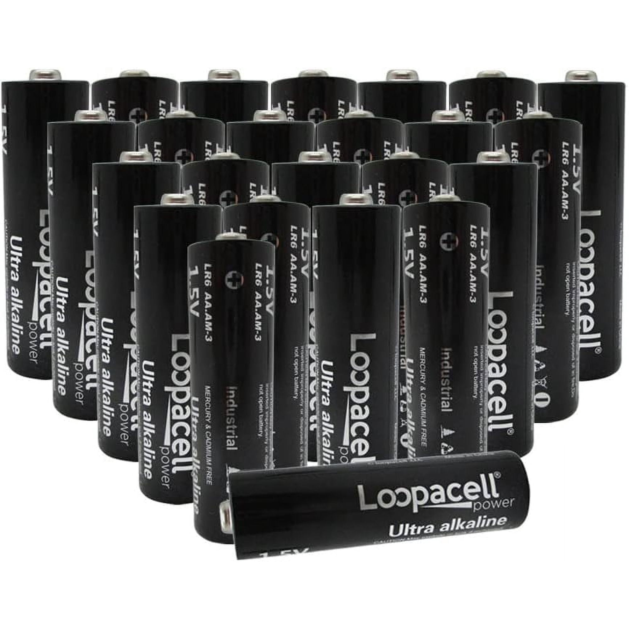 LOOPACELL AA Alkaline Industrial Batteries (Pack of 24) 1.5V