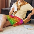 thumbnail image 4 of Daiia Colorful Glitter Mens Woven Stretch Pajama Short,Short Pajama Pants-3X-Large, 4 of 9