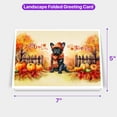 thumbnail image 5 of Happy Thanksgiving French Bulldog Give Thanks Fall Beanie Scarf Welcome 7x5in Folded Greeting Card Dog Lover Gifts Single Note Card with Envelope - 00020, 5 of 5