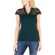 thumbnail image 2 of INC Blusa con ribete de encaje para mujer, verde, extragrande I-N-C Pull-over, 2 of 2