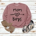 thumbnail image 3 of Mom of Boys Sweatshirt for Women Cute Fall Letters Heart Printed Shirts Long Sleeve Crewneck Pullover Top, 3 of 8