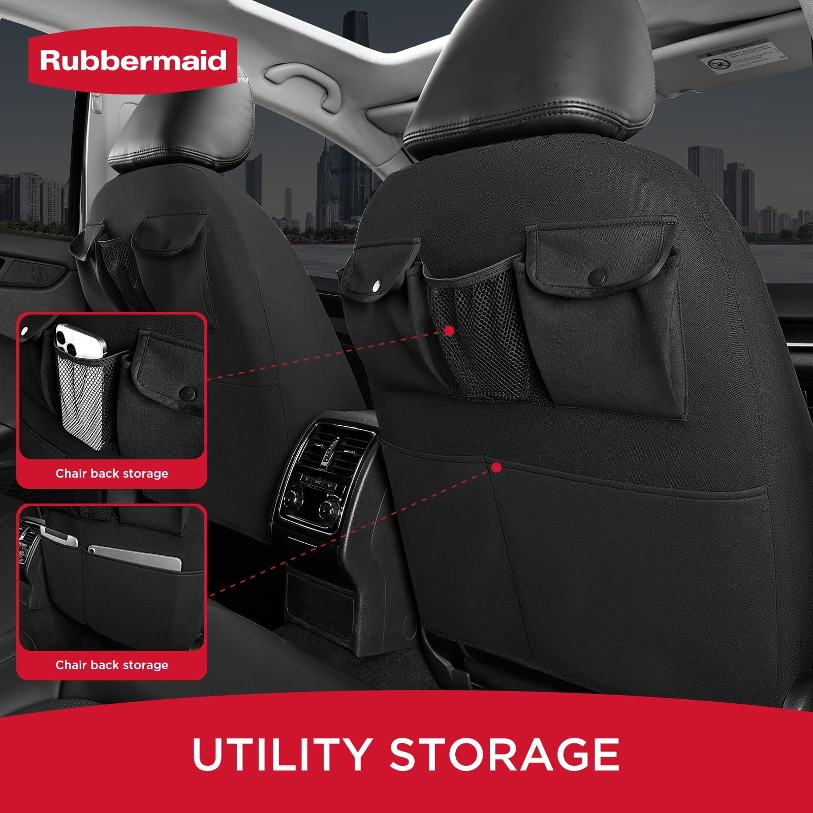 Rubbermaid Leather Car Seat,Sport-Style Car Seat Cover,Breathable,Easy to Clean,Universal Fit for Cars,Trucks and SUVs Blue