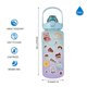 thumbnail image 5 of Muyoka Botella de agua motivacional de 2 litros con marcas de tiempo Jarra de agua de gran capacidad Botella de bebida deportiva portátil con pajita y asa Taza de bebida sin BPA para viajes al aire li Muyoka Hogar, 5 of 7