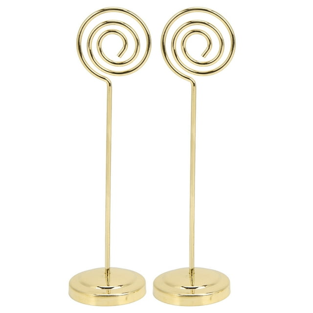 Desktop Card Holder, Table Card Decor Steady Semicircle Convex Design Round Metal For Wedding Office For Anniversary Party Rose Gold,Gold