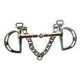 thumbnail image 5 of Colaxi Horse Bit Horse Training Equestrian Accessories Supplies Snaffle Bit with Curb Hook Chain for Training Horse Riding Equipment 12.7cm, 5 of 10