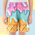 thumbnail image 2 of MKHSQHDG Boys Athletic Shorts with Zipper Pockets Xxl Boys Girls Casual Shorts Athletic Gym Shorts Elastic Waist with Pockets Summer Sports Outdoor Homewear Kids 13-14 Years, 2 of 4