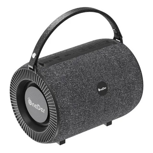 Bocina pequeña cilíndrica portátil inalámbrica Bluetooth radio 2 parlantes/GRIS Victorynk Bocinas