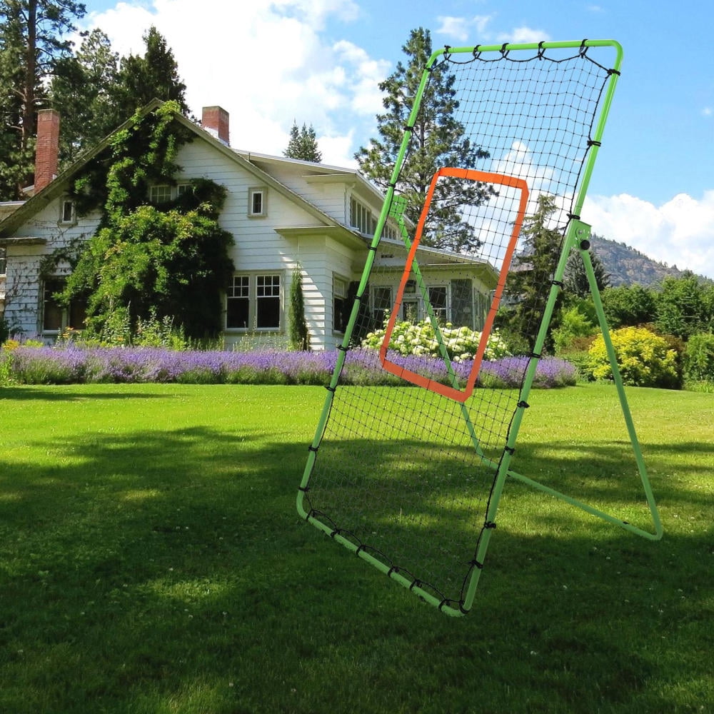 Tohu Portable Volleyball Training Net with Carbon Steel Frame, UV-Resistant 25mm/1in Thickened Rebound Net, 5 Angles Adjustable Quick 15-Minute Setup, 7x4 Ft