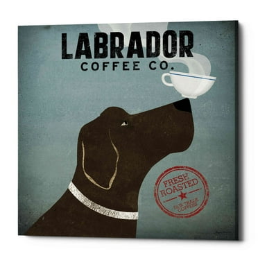 Epic Graffiti 'Labrador Coffee Co' by Ryan Fowler, Canvas Wall Art, 37"x37"