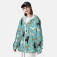 thumbnail image 4 of Pofeuu Cute Dog Print Sun Protection Outdoor Lightweight Full Zip UV Cooling Hoodie Long Sleeve Summer Clothing for Outdoor Hiking-XX-Large, 4 of 5
