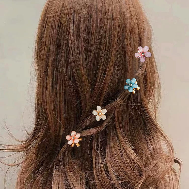 12 Pack Flower Hair Clips for Women Cute Flower Clips for Girls, Tiny Hair  Claw Clips Hair Decorations Mini Hair Clips for Thin Hair Non-slip Hair