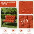 thumbnail image 2 of Snubbull Swing Replacement Cushion, Outside Bench Cushion with Backrest, 1-2 Seater Cushion with 6 Ties for Outdoor Furniture, 47 x 40 x 5 inches Porch SwingCushion Garden Bench, Orange, 2 of 7