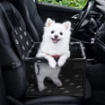 thumbnail image 1 of GENORTH Asientos de coche para perros pequeños y medianos, asiento de coche plegable mejorado para cachorros/mascotas con estructura de PVC, 1 of 5