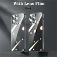 thumbnail image 3 of Funda de teléfono transparente con revestimiento de lujo para iPhone 16, 15, 14, 13, 12, 11 Pro Max, 16, 15 Plus, Mini, XS, XR, X, cubierta protectora de película para lente, 3 of 5