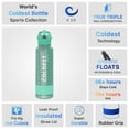 thumbnail image 3 of Coldest Sports Water Bottle - 40 oz (Straw Lid), Leak Proof, Vacuum Insulated Stainless Steel, Hot Cold, Double Walled, Thermo Mug, Metal Canteen (40 oz, Green Aurora), 3 of 7