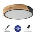thumbnail image 7 of C Cattleya 12.75'' Black Flush Mount Light with Dimmable LED and Wood Accent, 7 of 7