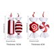 thumbnail image 5 of Wosthever Decoración de Navidad 32CM rojo y blanco DIY caramelo colgante colgante árbol de Navidad decoración de fiesta Barra de herramientas No. 4 Wosthever HA044707-04, 5 of 5