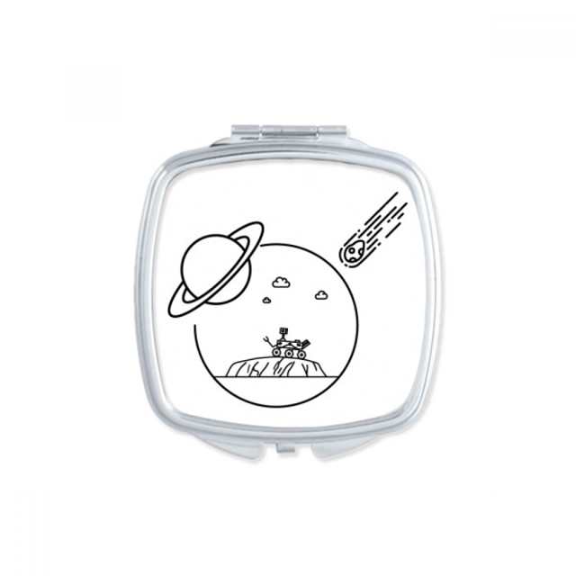 Vehicle Planetary Shield Meteorite Mirror Portable Compact Pocket Makeup Double Sided Glass